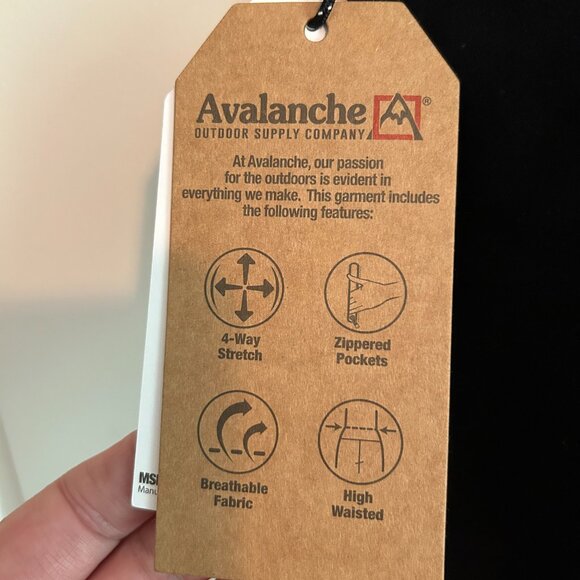 Avalanche High Waisted Ankle Black Leggings Pants Women's Size XS - NEW - Picture 7 of 9